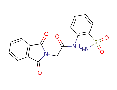 Molecular Structure of 167970-24-3 (2-(1,3-dioxo-1,3-dihydro-isoindol-2-yl)-<i>N</i>-(2-sulfamoyl-phenyl)-acetamide)