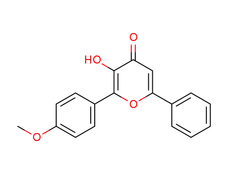 4H-Pyran-4-one, 3-hydroxy-2-(4-methoxyphenyl)-6-phenyl-