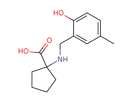 Molecular Structure of 929602-66-4 (1-[(2-hydroxy-5-methyl-benzyl)amino]cyclopentane-1-carboxylic acid)