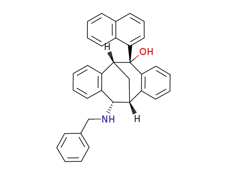 Molecular Structure of 943452-66-2 ((+)-(1R,4S,5R,8S)-4-benzylamino-8-(1-naphthyl)-2,3:6,7-dibenzobicyclo[3.3.1]nona-2,6-diene-8-ol)