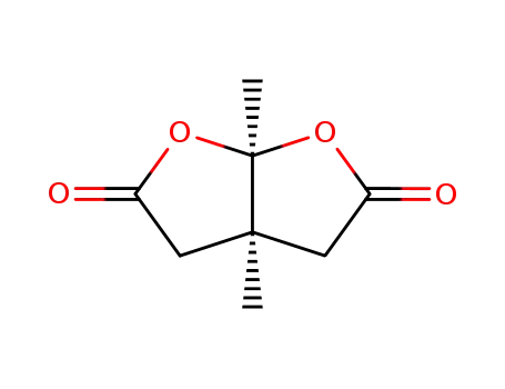 Molecular Structure of 57825-22-6 (Furo[2,3-b]furan-2,5(3H,4H)-dione, dihydro-3a,6a-dimethyl-, cis-)