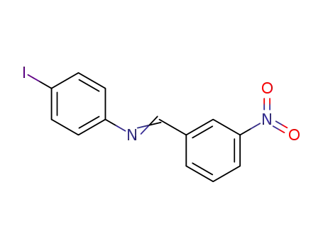 Molecular Structure of 3495-26-9 (N-(3-Nitrobenzylidene)-4-iodoaniline)