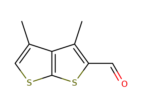 Molecular Structure of 159709-36-1 (3,4-DIMETHYLTHIENO[2,3-B]THIOPHENE-2-CARBALDEHYDE)