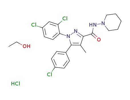 Molecular Structure of 1000380-28-8 (rimonabant hydrochloride ethanolate)
