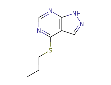 Molecular Structure of 6334-90-3 (4-(propylsulfanyl)-1H-pyrazolo[3,4-d]pyrimidine)