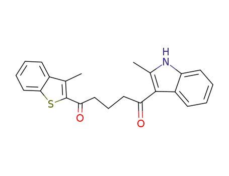 1-(3-methyl-benzo[<i>b</i>]thiophen-2-yl)-5-(2-methyl-1<i>H</i>-indol-3-yl)-pentane-1,5-dione