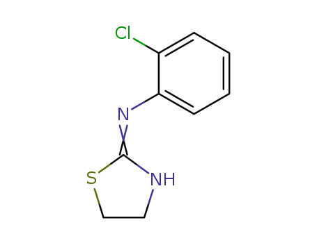 Molecular Structure of 56242-70-7 (2-Thiazolamine, N-(2-chlorophenyl)-4,5-dihydro-)