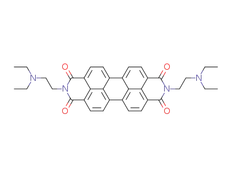 Molecular Structure of 73528-90-2 (N,N'-bis(2-(N'',N''-diethylamino)ethyl)perylene-3,4:9,10-bis(dicarboximide))