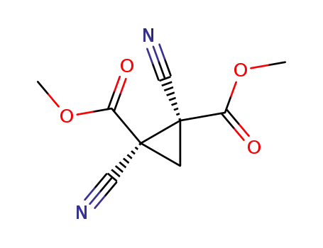 Molecular Structure of 105020-43-7 (1,2-Cyclopropanedicarboxylic acid, 1,2-dicyano-, dimethyl ester, cis-)