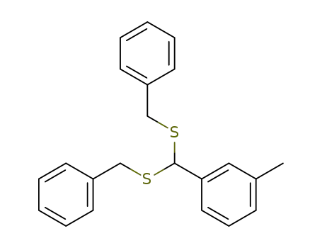 1-(Bis-benzylsulfanyl-methyl)-3-methyl-benzene