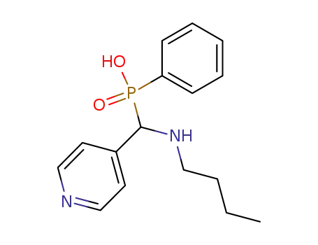 Molecular Structure of 907594-15-4 ((butylamino-pyridin-4-yl-methyl)-phenyl-phosphinic acid)