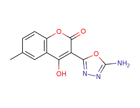 3-(5-amino-[1,3,4]oxadiazol-2-yl)-4-hydroxy-6-methyl-chromen-2-one