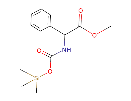 Molecular Structure of 945420-23-5 (methyl 2-phenyl-2-(trimethylsiloxycarbonylamino)ethanoate)