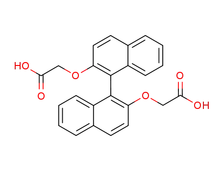 Molecular Structure of 51751-91-8 (Acetic acid, 2,2'-[[1,1'-binaphthalene]-2,2'-diylbis(oxy)]bis-, (S)-)