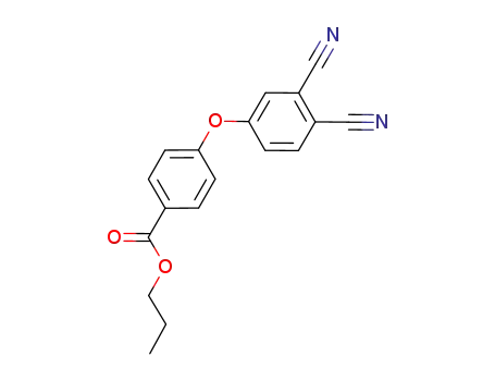 CH<sub>3</sub>CH<sub>2</sub>CH<sub>2</sub>OOCC<sub>6</sub>H<sub>4</sub>OC<sub>6</sub>H<sub>3</sub>(CN)2