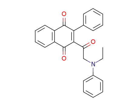 Molecular Structure of 56620-76-9 (1,4-Naphthalenedione, 2-[(ethylphenylamino)acetyl]-3-phenyl-)