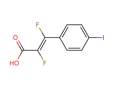 Molecular Structure of 61855-52-5 (2-Propenoic acid, 2,3-difluoro-3-(4-iodophenyl)-, (E)-)