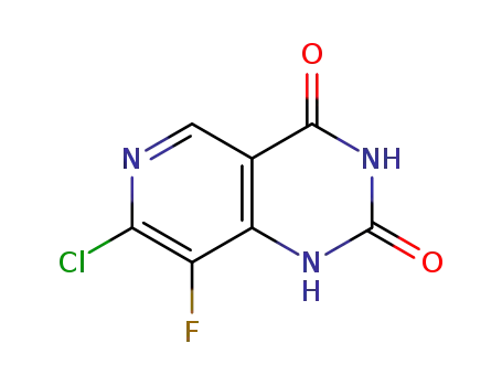 Molecular Structure of 2454397-75-0 (7-Chloro-8-fluoropyrido[4,3-d]pyrimidine-2,4(1H,3H)-dione)