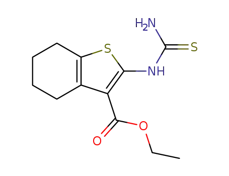 Molecular Structure of 105544-62-5 (2-THIOUREIDO-4,5,6,7-TETRAHYDRO-BENZO[B]THIOPHENE-3-CARBOXYLIC ACID ETHYL ESTER)