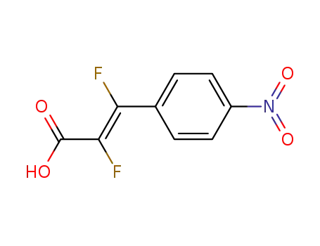 Molecular Structure of 61855-50-3 (2-Propenoic acid, 2,3-difluoro-3-(4-nitrophenyl)-, (E)-)