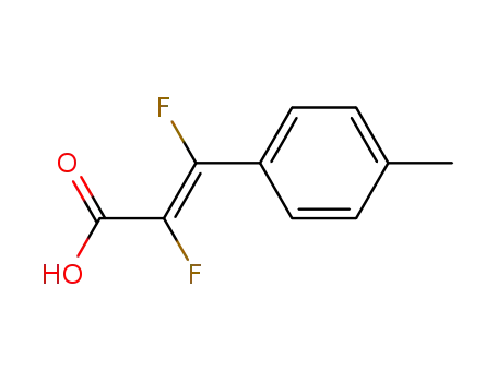 Molecular Structure of 61855-53-6 (2-Propenoic acid, 2,3-difluoro-3-(4-methylphenyl)-, (E)-)