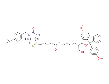 5-[3-(4-<i>tert</i>-butyl-benzoyl)-2-oxo-hexahydro-thieno[3,4-<i>d</i>]imidazol-6-yl]-pentanoic acid {6-[bis-(4-methoxy-phenyl)-phenyl-methoxy]-5-hydroxymethyl-hexyl}-amide