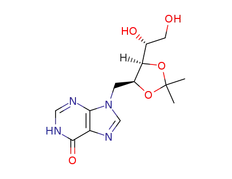 9-[(4S,5R)-5-((R)-1,2-Dihydroxy-ethyl)-2,2-dimethyl-[1,3]dioxolan-4-ylmethyl]-1,9-dihydro-purin-6-one
