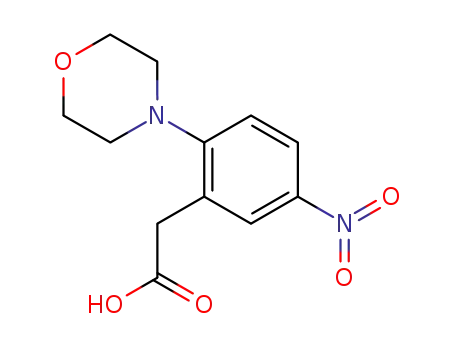 Molecular Structure of 52427-07-3 ((2-morpholin-4-yl-5-nitro-phenyl)-acetic acid)