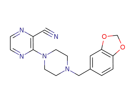Pyrazinecarbonitrile, 3-[4-(1,3-benzodioxol-5-ylmethyl)-1-piperazinyl]-