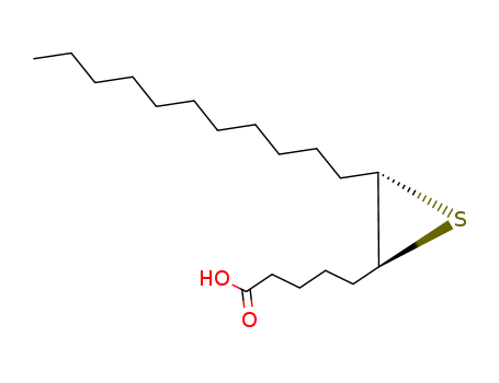 Molecular Structure of 15689-77-7 (Thiiranepentanoic acid, 3-undecyl-, cis-)