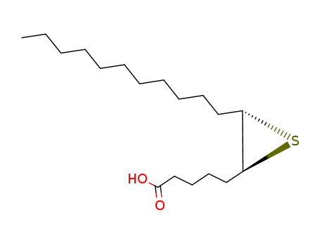 Molecular Structure of 15689-77-7 (Thiiranepentanoic acid, 3-undecyl-, cis-)