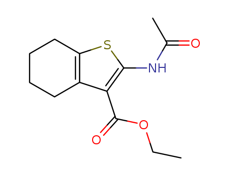Benzo(b)thiophene-3-carboxylic acid, 4,5,6,7-tetrahydro-2-(acetylamino)-, ethyl ester cas  5919-29-9