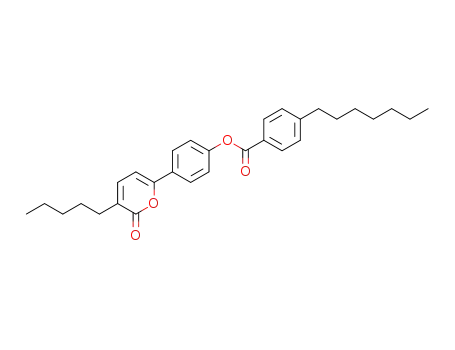Molecular Structure of 74316-65-7 (Benzoic acid, 4-heptyl-, 4-(2-oxo-3-pentyl-2H-pyran-6-yl)phenyl ester)