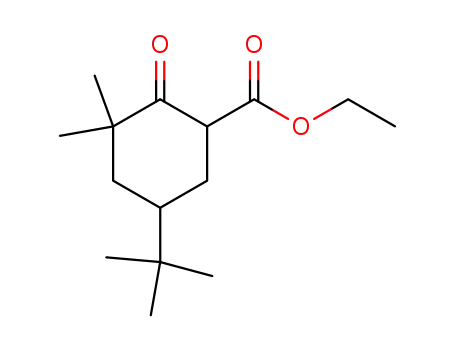 Aethyl-2,2-dimethyl-4-tert-butyl-1-cyclohexanon-6-carboxylat