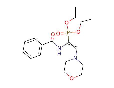 Molecular Structure of 58956-96-0 ((1-benzoylamino-2-morpholin-4-yl-vinyl)-phosphonic acid diethyl ester)