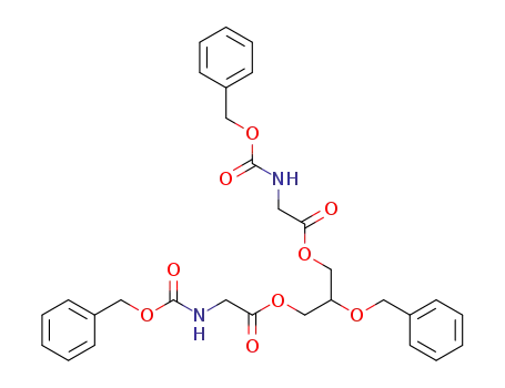 Molecular Structure of 20441-82-1 (α,γ-Bis-<N-benzyloxycarbonyl-glycyl>-β-benzyl-glycerin)