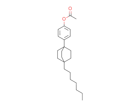 Molecular Structure of 89027-48-5 (Phenol, 4-(4-heptylbicyclo[2.2.2]oct-1-yl)-, acetate)