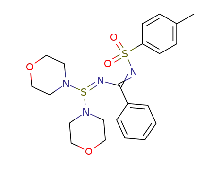 Molecular Structure of 90119-97-4 (Morpholine,
4,4'-[[[[(4-methylphenyl)sulfonyl]imino]phenylmethyl]sulfinimidoyl]bis-)