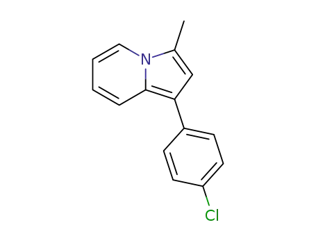 Molecular Structure of 107915-11-7 (1-(4-chloro-phenyl)-3-methyl-indolizine)