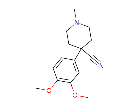 Molecular Structure of 75161-66-9 (4-Piperidinecarbonitrile, 4-(3,4-dimethoxyphenyl)-1-methyl-)