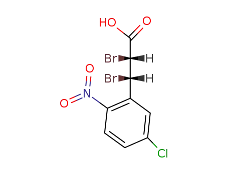 Molecular Structure of 20567-41-3 ((2<i>RS</i>:3<i>SR</i>)-2,3-dibromo-3-(5-chloro-2-nitro-phenyl)-propionic acid)