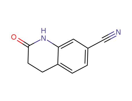 Molecular Structure of 903557-01-7 (1,2,3,4-Titrahydro-2-oxo-7-Quinolinecarbonitrile)