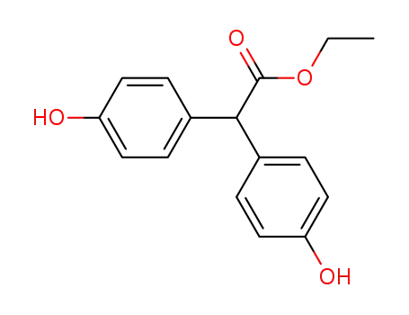 Molecular Structure of 27904-65-0 (Benzeneacetic acid, 4-hydroxy-a-(4-hydroxyphenyl)-, ethyl ester)