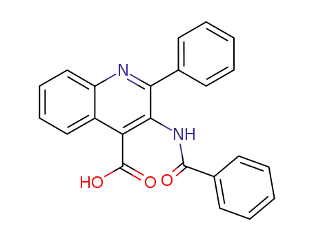 Molecular Structure of 412337-98-5 (3-benzoylamino-2-phenyl-quinoline-4-carboxylic acid)