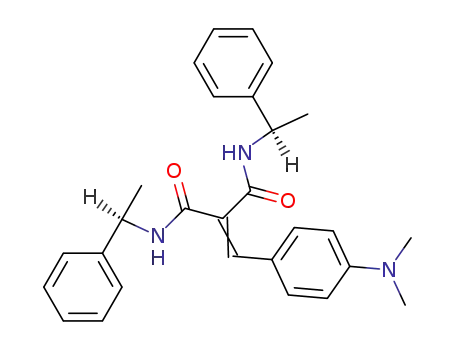 <i>racem.</i>-(4-dimethylamino-benzylidene)-malonic acid bis-(1-phenyl-ethylamide)