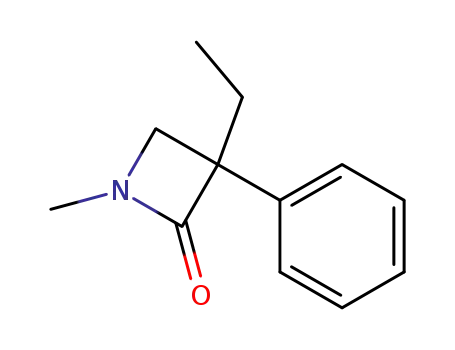 Molecular Structure of 1886-38-0 (3-Ethyl-1-methyl-3-phenylazetidin-2-one)