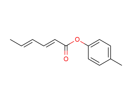Molecular Structure of 69687-90-7 (2,4-Hexadienoic acid 4-methylphenyl ester)