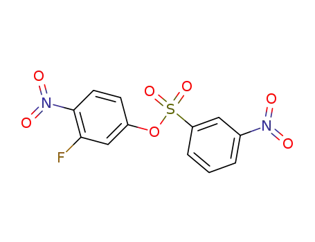 Molecular Structure of 400-24-8 (3-nitro-benzenesulfonic acid-(3-fluoro-4-nitro-phenyl ester))
