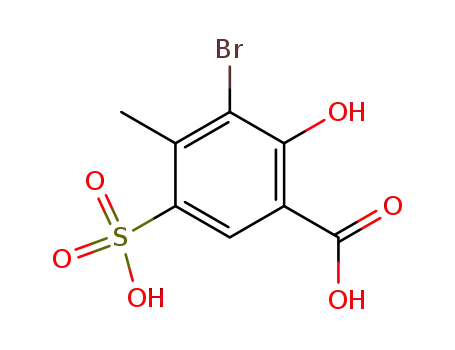 3-bromo-2-hydroxy-4-methyl-5-sulfo-benzoic acid