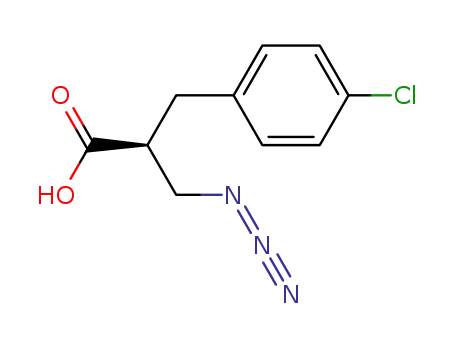 Molecular Structure of 916322-97-9 ((R)-3-AZIDO-2-(4-CHLOROBENZYL)PROPANOIC ACID)